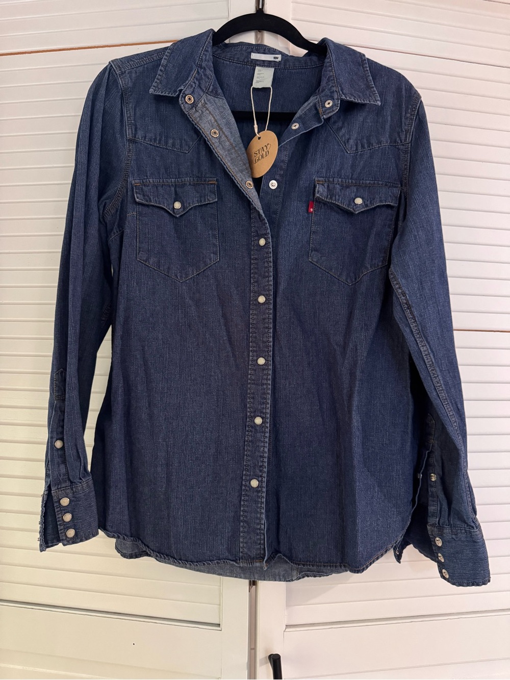 Levi's Dark Blue Denim Button-Down Shirt